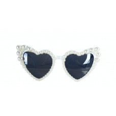Sunglasses Heart - Pearl White